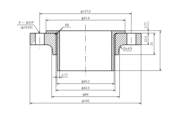 ASME B16.5 Класс 300 2NPS RF SCH10S LJ