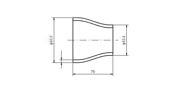 DN 50 &times; 32-SCH10S RC